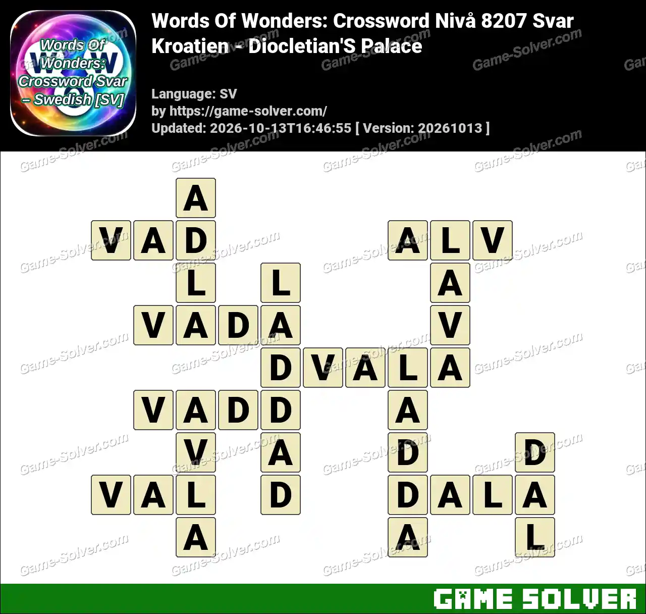 Words Of Wonders: Crossword Nivå 8207 Svar – Kroatien – Diocletian’S Palace